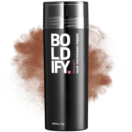 BOLDIFY Hair Fibers (28g) - Fill In Thinning and Fine Hair for an Instantly Fuller, Thicker Look - 14 Shades for Women & Men - Auburn