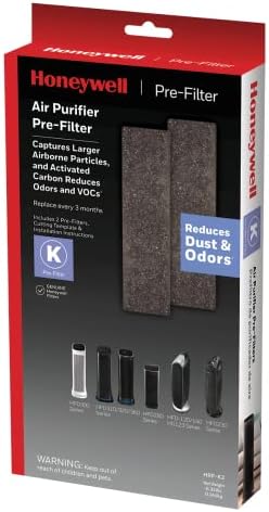 Honeywell Household Odor & Gas Reducing Pre-Filter, 2 Pack, Black