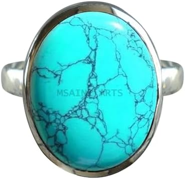 Solid 925 Sterling Silver Ring for Women & Men, Amethyst Ring Gemstone Unique Handcrafted Ring (US Size 5)