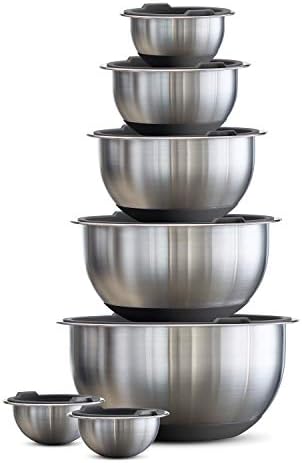 Tramontina Covered Mixing Bowls Stainless Steel 14 Pc Gray, 80202/507DS