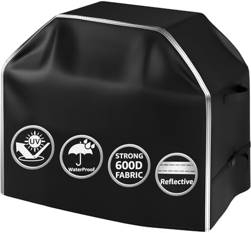 BOLUO 58 inch Grill Cover for Outdoor Grill Heavy Duty Waterproof 600D BBQ Grill Cover Outside, Barbecue Grill Cover UV & Fade Resistant, Gas Grill Covers for Weber, Nexgrill