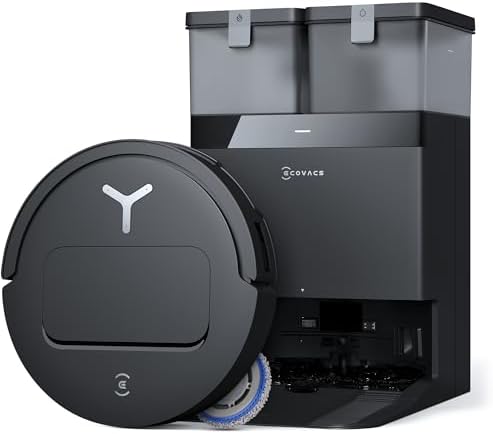 ECOVACS DEEBOT T50 PRO Omni Robot Vacuum and Mop, 3.19â€ Ultra-Slim, 15,000Pa Suction, ZeroTangle 2.0, TruEdge 2.0, AIVI 3D Obstacle Avoidance, Auto Mop Wash & Dry, Self-Emptying, Ideal for Pet Hair