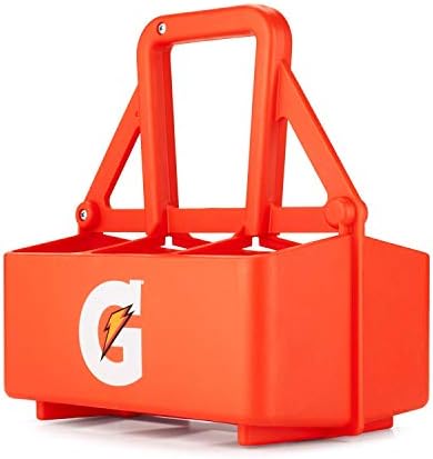 Gatorade 6ct Squeeze Bottle Carrier, Team Equipment, Bottle Caddy, Bottle Holder, Bottles Not Included, Orange