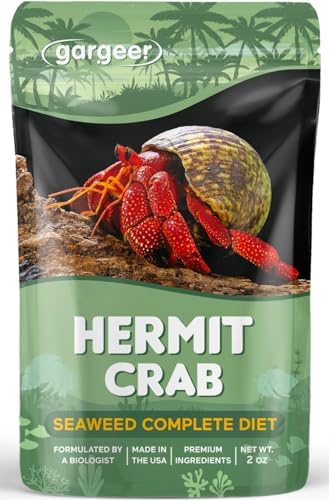 2oz Hermit Crab Seaweed Bounty Complete Diet. Easily Digested, Non-GMO Premium Ingredients Only. Strengthen Your Crab’s Exoskeleton, and Support All Nutritional and Immune System Needs