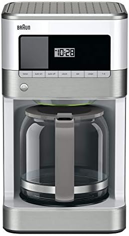 Braun KF6050WH BrewSense Drip Coffee Maker, White