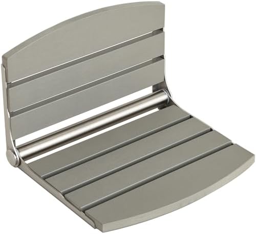 17.5" Folding Shower Seat Wall Mounted,Foldable Shower Bench,Fold Down Shower Seat,Folding Shower Seat Bench,Wall Mount Shower Seat Bench Chair (Grey)