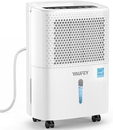 Yaufey 2025 Most Efficient Energy Star Dehumidifier for 2,000 Sq. Ft. Home, Basement and Large Room - Powerful, Quiet with Humidity Control, Timer, Drain Hose and Water Tank