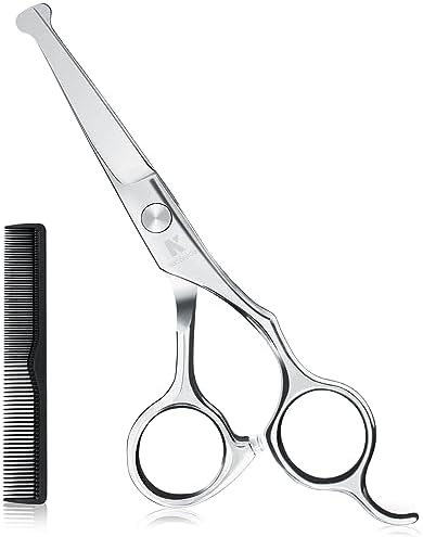 6.1 inch Kids Hair Cutting Scissors Safety Rounded Tips Haircut Scissors, K KaCaKaCa Professional Safe Hair Cutting Shears for Baby, Toddler, Children, Women and Men, Barber, Salon and Home Use
