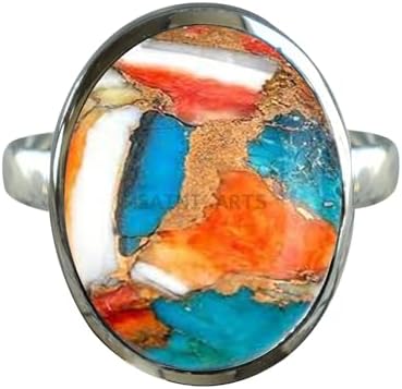 Solid 925 Sterling Silver Ring for Women & Men, Amethyst Ring Gemstone Unique Handcrafted Ring (US Size 5)