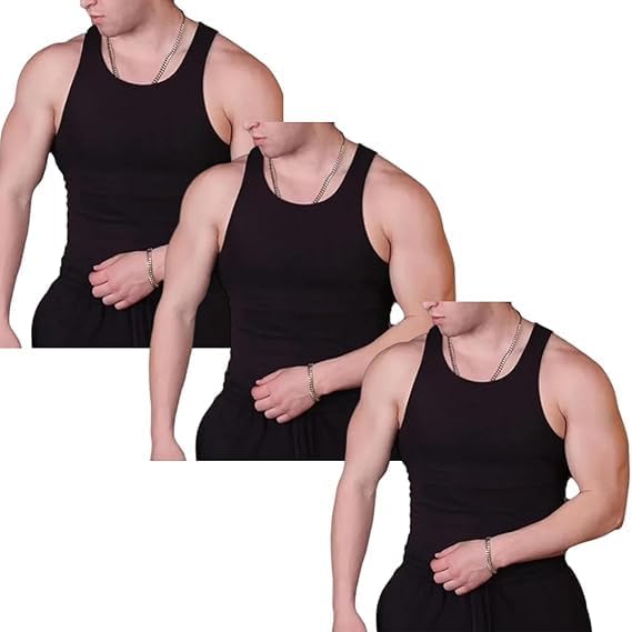 3PC Ekkko Beaters for Men,Compression Shirts for Men Slimming Body Shaper Vest Tank Top Undershirt