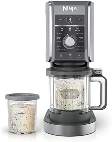 Ninja CREAMi Deluxe 11-in-1 Ice Cream and Frozen Treat Maker for Ice Cream, Sorbet, Frozen Drinks & More, with (2) XL Family Size Pint Containers, NC501C (Canadian Version)