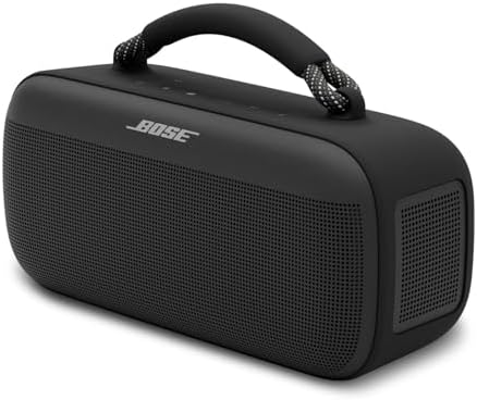 Bose SoundLink Max Portable Speaker, Large Waterproof Bluetooth Speaker, Up to 20 Hours of Battery Life, USB-C, Built-in 3.5mm AUX Input, Black (Renewed)