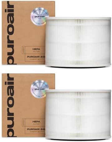 PuroAir 240 Replacement Filter - HEPA Filters up to 99.9% of Smoke, Pollen, Dust and Common Household Pollutants - HEPA Air Filter Replacement for PuroAir 240 Air Purifier (2 Pack)