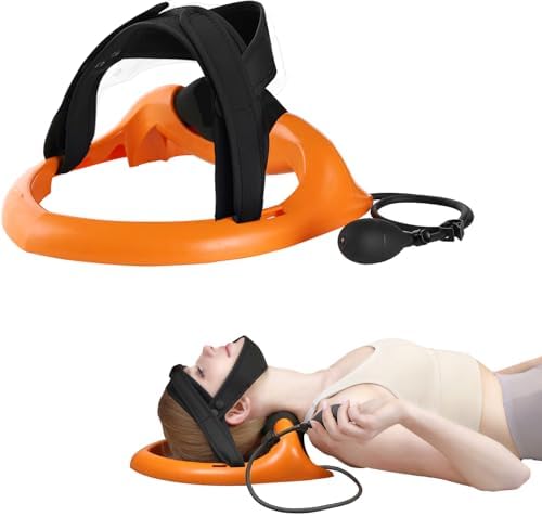 ECOGUN Posture Neck Exercising Cervical Spine Hydrator Pump, Relief for Stiffness, Relieves Neck Pain, Neck Curve Restorer Orange