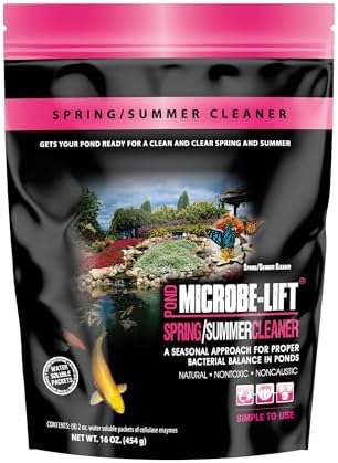 MICROBE-LIFT 10XSSCX1 Spring and Summer Pond and Outdoor Water Garden Cleaner, Safe for Live Koi Fish, Plant Life, and Decor, 16 Ounces