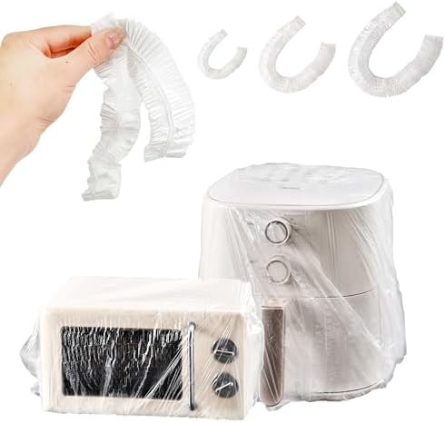 60PCS Clear Kitchen Appliance Covers - Dust Cover Thickened Disposable Blender covers with Elastic for Small Appliance, Oven, Pressure Cooker, Toaster, Air Fryer, Instant Pot(S, M, L)