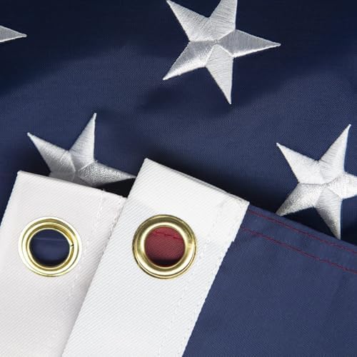 2.5X4 American Flag for Outside, Best Embroidered Stars And Sewn Stripes, 210D Heavy Duty Polyester, Suitable For Outdoor High Winds Areas (American flag 2.5x4 FT)