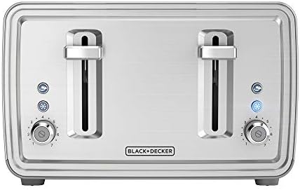 BLACK+DECKER 4-Slice Toaster, Stainless Steel, TR4900SSD