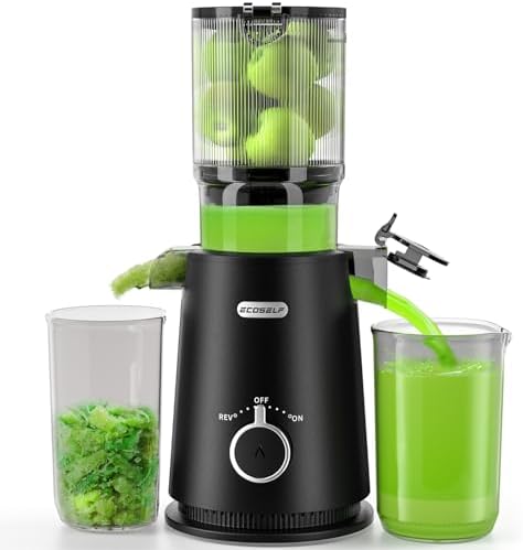 Large Feed Chute for Family Needs, Professional Cold Press Juicer For Whole Fruits & Vegetables, Easy to Clean