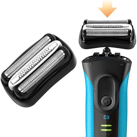 32B Series 3 Electric Shaver Replacement Head Accessories for Braun S3 Foil & Cutter Razor Heads, Applicable for Braun S3 3040s 3010s 310s 3000s 3050cc 3080s 390cc Etc (32B Shaver Head 01)