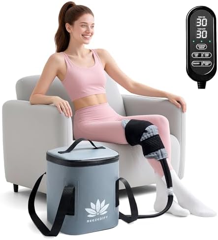 Ice Machine for Knee Shoulder Hip After Surgery w/Compression, Cold Therapy Machine for Knee Replacement, Cryotherapy for Post Surgery Recovery, Ice Therapy Pack Wrap for Injuries