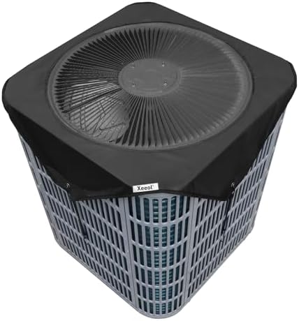 Central Air Conditioner Cover for Outside Winter, 36x36in Mesh and Oxford AC Covers for Outdoor Units, Universal Rustproof and Leaf Air Conditioning Cover