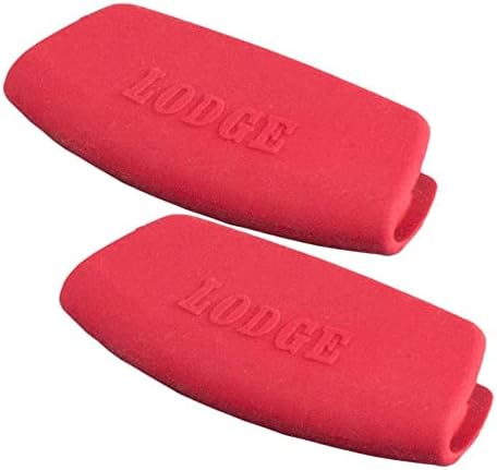 Lodge Silicone Grips - Dishwasher Safe Silicone Grips Designed Bakeware Products Only - Reusable Heat Protection Up to 425° - Red