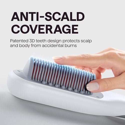 Wavytalk Pro Steam Hair Straightener Brush, Steamline Pro 3 in 1 Straightening Brush with Steam, Brush and Straightener, Steam Reduces Damage, Nourishes Hair, and Expedites Straightening