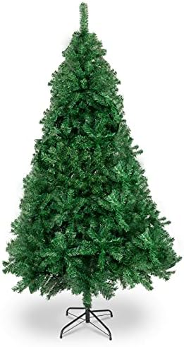 Bonnlo 5ft Artificial Christmas Tree, Unlit Pine Tree with Sturdy Metal Stand, 850 Tips for Indoor Outdoor Holiday Decor