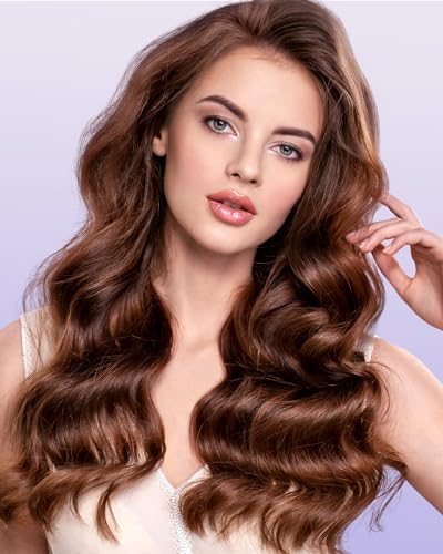 Wavytalk Airflow Styler Curling Iron, Cool Curl, 360° Cool Air Lock in Style for Lasting Curls, Reduces Damage, 2 in 1 Hair Straightener and Curler, 1 Inch, Anti-Scald for Short Long Hair, Purple