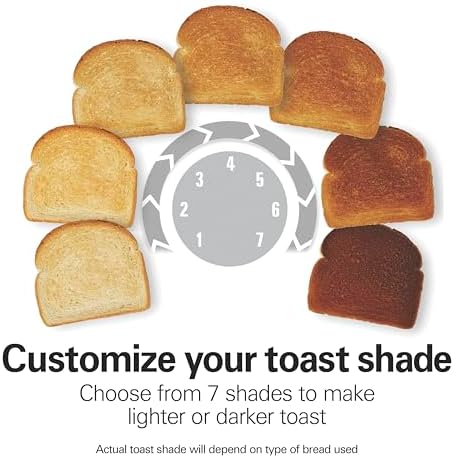 Hamilton Beach Gourmet 2 Slice Slot Toaster with Extra Long & Wide Slots, Sure-Toast Technology, Shade Selector, Bagel Setting, Matte Black and Stainless Steel (22996)