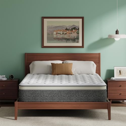King Mattress 14 Inch, Medium Firm Mattress In A Box - Memory Foam & Pocket Springs For Back Pain Relief, Fiberglass Free Mattress king Size - CertiPUR-US & OEKO-TEX No Odor king Size Mattresses