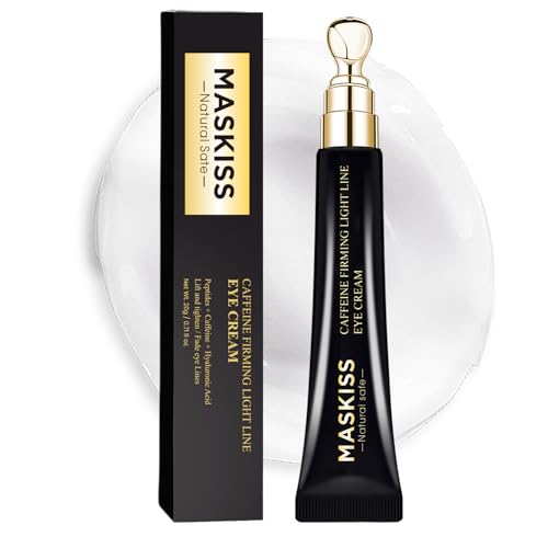 Under Eye Cream for Wrinkles, Skin Renewing Eye Cream With Peptides + Caffeine for Dark Circles and Puffiness, Anti Aging, Reduce Fine Lines and Under Eye Bags, Fragrance Free