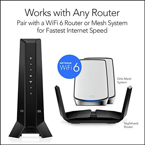 Netgear CM2050V-100NAR Nighthawk Multi-Gig 2.5Gbps Cable Modem for Xfinity Voice (Renewed)
