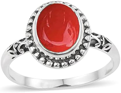 925 Sterling Silver Ring for Womens, Oval Gemstone Unique Handcrafted Ring