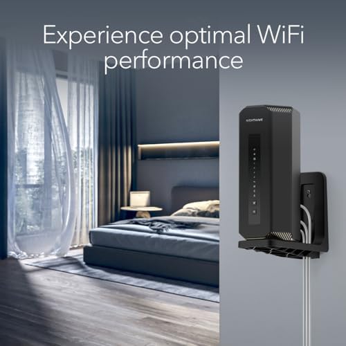 NETGEAR WiFi 7 Wall Mount Kit (RBEWMB-10000S) – Compatible with All Nighthawk WiFi 7 Routers and Orbi WiFi 7 Mesh Systems, Black