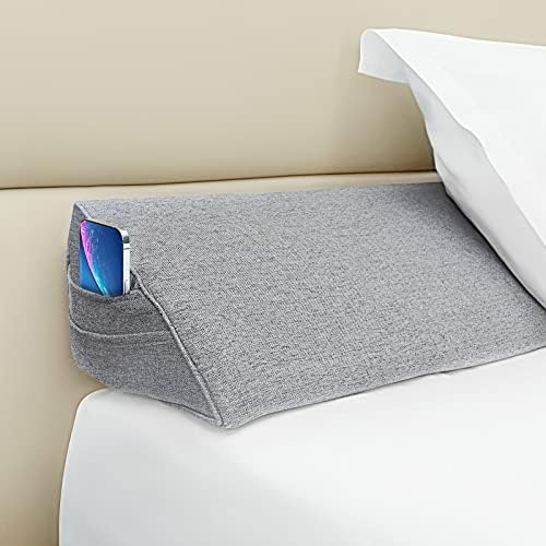 Bed Wedge Pillow Plus Queen Size(60"x10"x6") Bed Gap Filler for Headboard to Fill The Gap(0-8") Between Headboard and Mattress, Mattress Wedge, Triangle Bolster Pillow