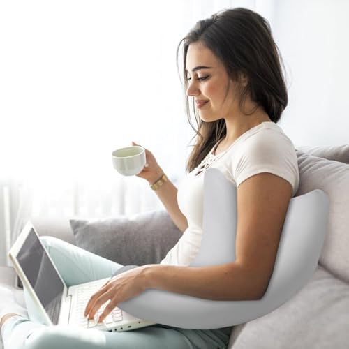 HARBOREST Shoulder Surgery Pillow - Shoulder Pillow for Shoulder Pain, Rotator Cuff Pillow for Sitting (Light Grey)