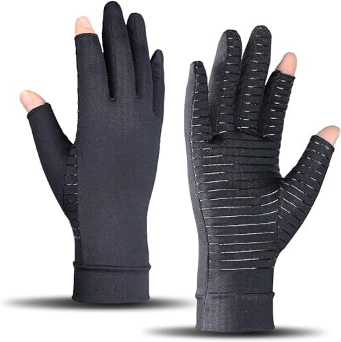 Copper Compression Gloves for Carpal Tunnel Relief, Arthritis Pain Relief Gloves for Women and Men