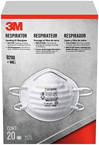 3M Safety -A Sanding and Fiberglass Respirator, 20-Pack