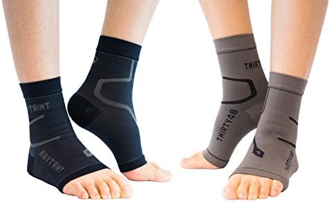 Thirty48 Plantar Fasciitis Compression Socks(1 or 2 Pairs), 20-30 mmHg Foot Compression Sleeves for Ankle/Heel Support, Increase Blood Circulation, Relieve Arch Pain, Reduce Foot Swelling