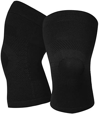 Knee Compression Sleeves, 1 Pair, Can Be Worn Under Pants, 20-30mmHg Strong Support Knee Brace for Unisex, Knee Support for Meniscus Tear, Arthritis, Pain Relief, Injury Recovery, Daily Wear, Black S