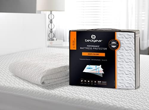 Bedgear Queen Dri-Tec Mattress Protector – Waterproof, Breathable, Washable, Adjustable Base Compatible – Deep Pocket Fitted Pad Fits 18” Mattress – White
