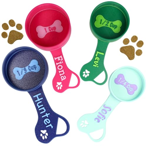 Personalized Dog Food Scoop Custom Scooper Pet Kibble Scoop Food Dispenser Dog Measuring Cup Custom Pet Accessories Gift Idea For Dog Lover (1oz - 1/8cup)