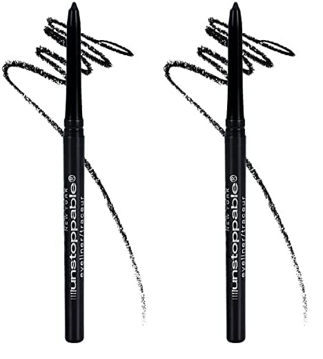 MAYBELLINE Unstoppable Waterproof Mechanical Black Eyeliner, Onyx, 1 Count (Pack of 2)