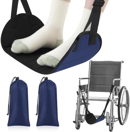 2 Pcs Wheelchair Leg Rest Footrest Hammock Adjustable Footrest Hanging Foot Sling Wheelchair Accessories for Foot Rest Replacement