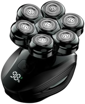 Head Shavers for Bald Men, Detachable Head Shaver, IPX7 Waterproof Wet Dry Bald Head Shavers, 7D LED Display Electric Rechargeable Head Shaving Kit with Type-C Charge