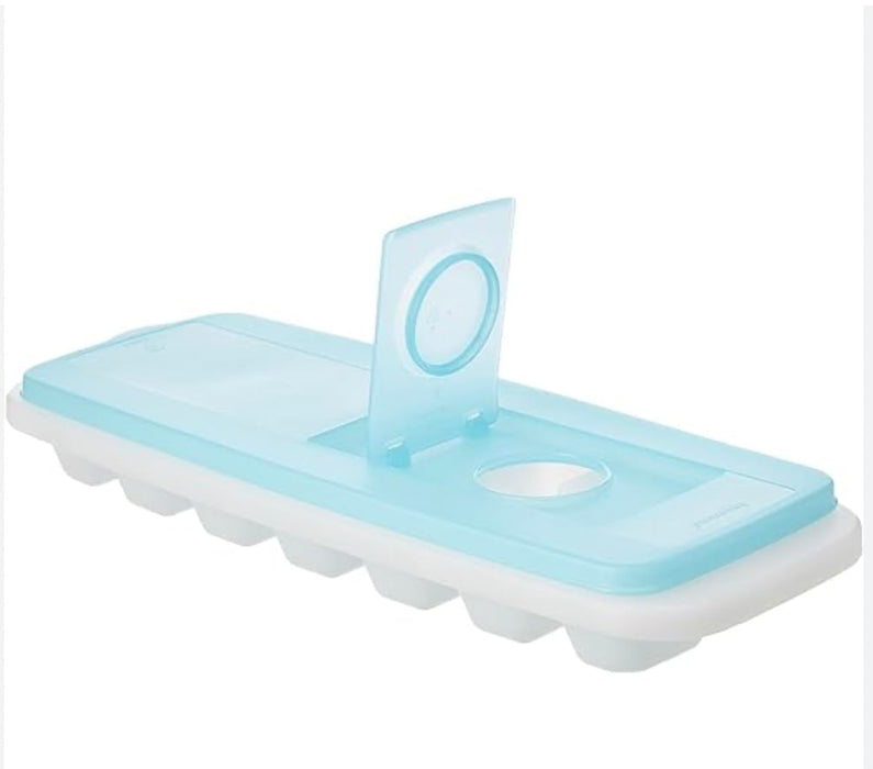 Tupperware Fresh & Pure Ice Cube Tray Flexible Silicone Bottom Blue NEW