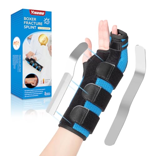 Boxer Fracture Splint, Ulnar Gutter Splint Right Hand, the 4th and 5th Metacarpal Finger Splint Hand Brace, Boxer Orthosis Hand & Wrist Brace for Women & Men, Left, L