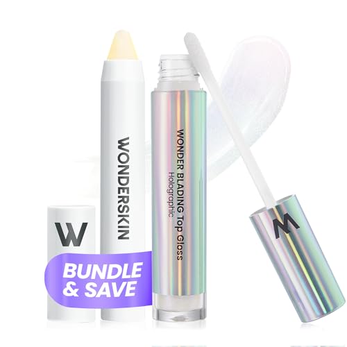 Wonderskin Top Gloss Holographic and Wonder Blading Lip Scrub Set